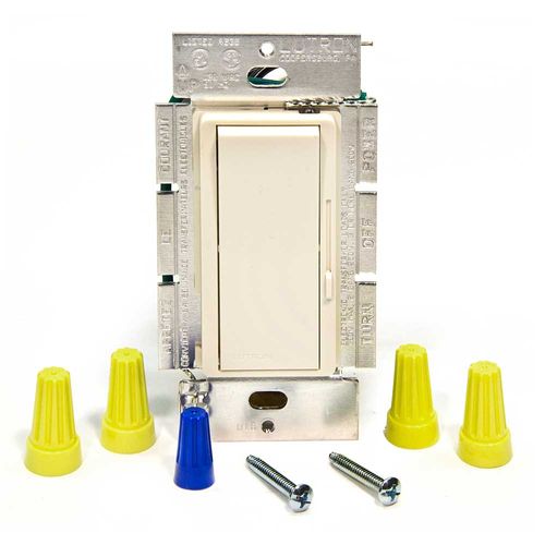 Main product image of Diva Single Pole 300W LV Dimmer with Locator Light (Biscuit)