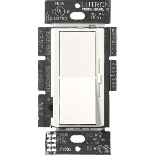Main product image of Diva 3-Wire Dimmer Switch for Ballasts/LED Drivers, 1000W/6A, 1 Pole/3-Way, 277V, Brilliant White
