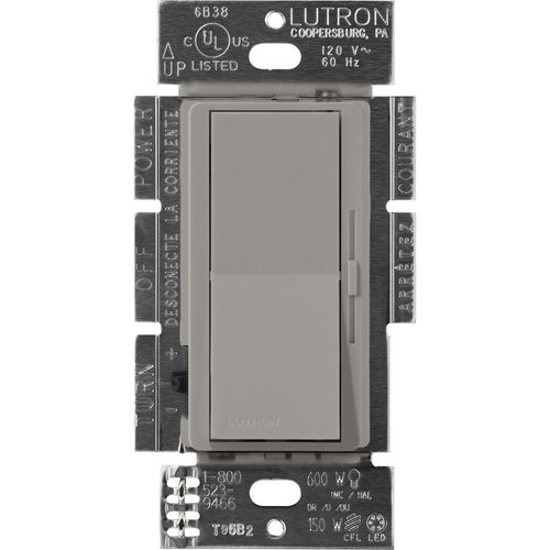 Main product image of Diva 3-Wire Dimmer Switch for Ballasts/LED Drivers, 1000W/8A, 1 Pole/3-Way, 120V, Cobblestone