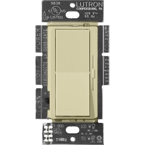 Main product image of Diva 3-Wire Dimmer Switch for Ballasts/LED Drivers, 1000W/8A, Single Pole/3-Way, 120V, Sage