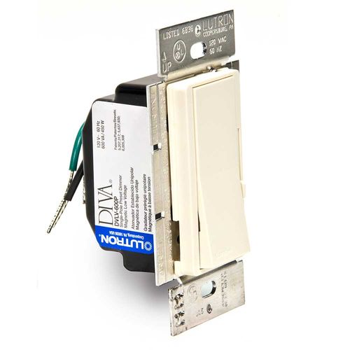 Main product image of Diva 1 Pole 600VA(450W) Dimmer w/ Locator Light (Biscuit)