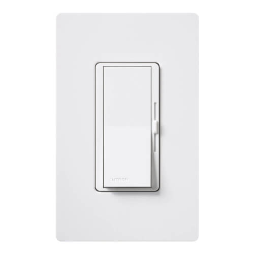 Main product image of Diva LED+ Dimmer Switch with Wall Plate, 150W LED, Single Pole/3-Way, No Neutral Required, 120V, DVWCL-153PH-WH, White