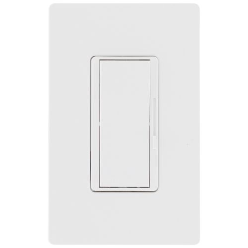 Main product image of Diva LED+ Dimmer Switch with Wall Plate, 150W LED, Single Pole/3-Way, No Neutral Required, 120V, DVWCL-153PH-WH, White