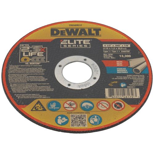 Main product image of Elite Series 4-1/2" x 7/8" Cutting Wheel