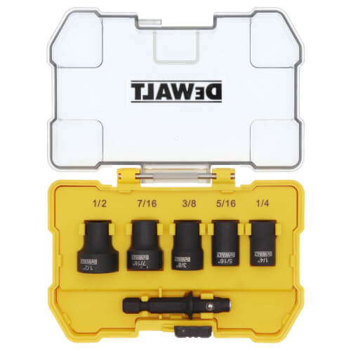5 Piece Impact Steel Hex Nut Driver (1/4", 5/16", 3/8", 7/16", 1/2")  