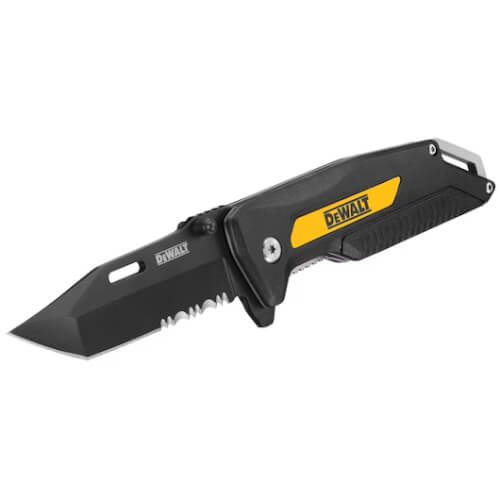 Main product image of 3-1/4" Stainless Steel Partially Serrated Tanto Folding Knife w/ Ball-Bearing Assist