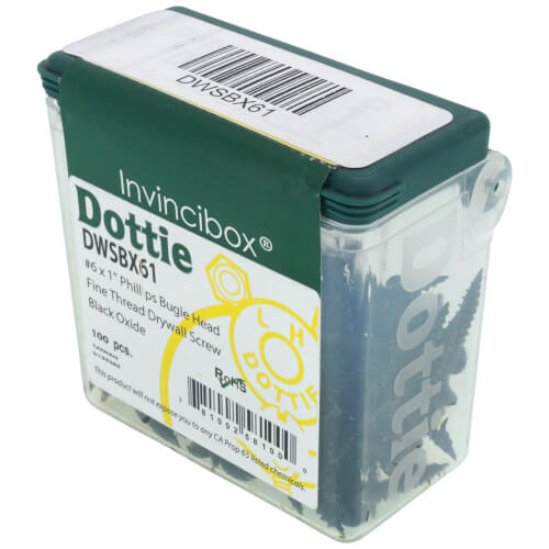 DWSBX61 LH Dottie DWSBX61 6 x 1" Phillips Bugle Head Fine Thread