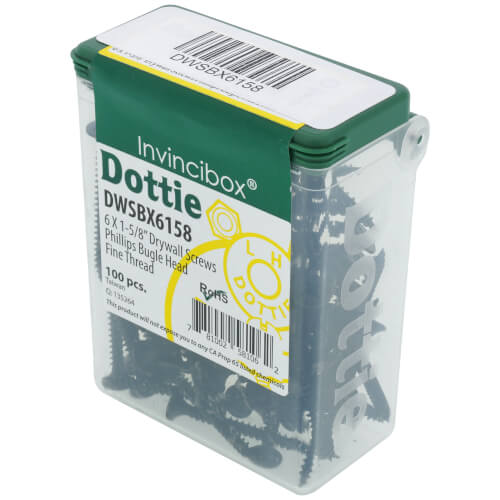 DWSBX6158 LH Dottie DWSBX6158 6 x 15/8" Phillips Bugle Head Fine