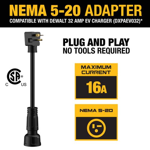 Main product image of NEMA 5-20 Electric Vehicle Charger Adapter