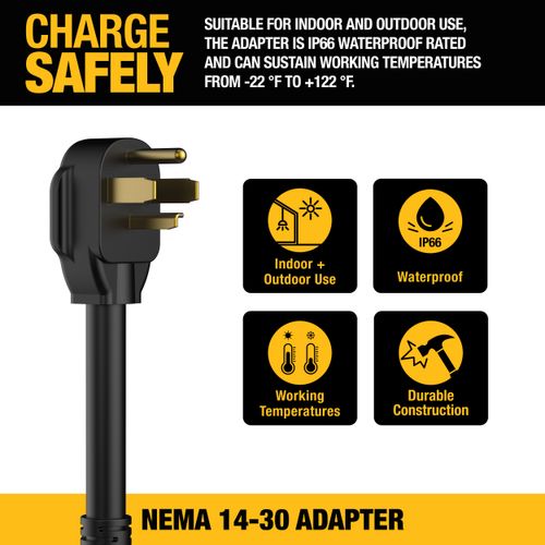 Main product image of NEMA 14-30 Electric Vehicle Charger Adapter