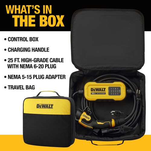 Main product image of Portable Electric Vehicle Charger w/ 5-15 Adapter, 25' Cable & Carry Bag (16A, 120/240V, 3.84kW)
