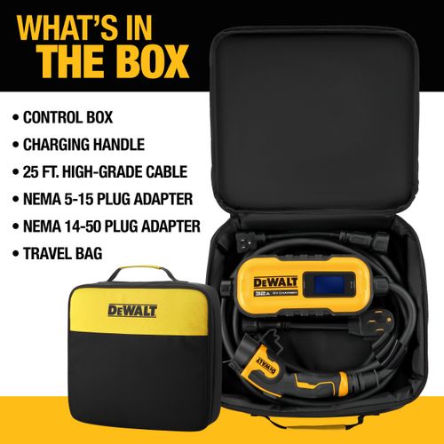 Main product image of Portable Electric Vehicle Charger w/ 5-15 & 14-50 Adapters, 25' Cable & Bag (32A, 240V, 7.6kW)