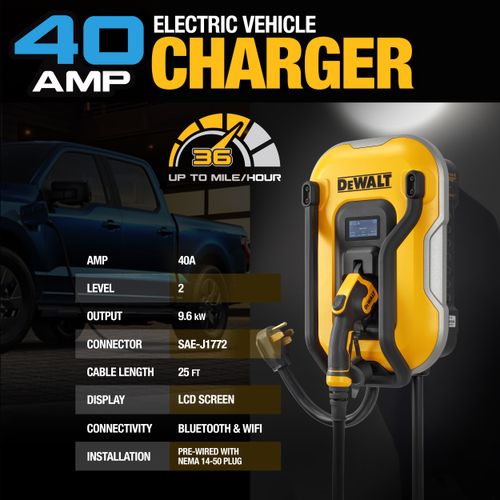 Main product image of Electric Vehicle Level 2 Charger w/ 14-50 NEMA Plug & 25' Cable (40A, 240V, 11.5kW)