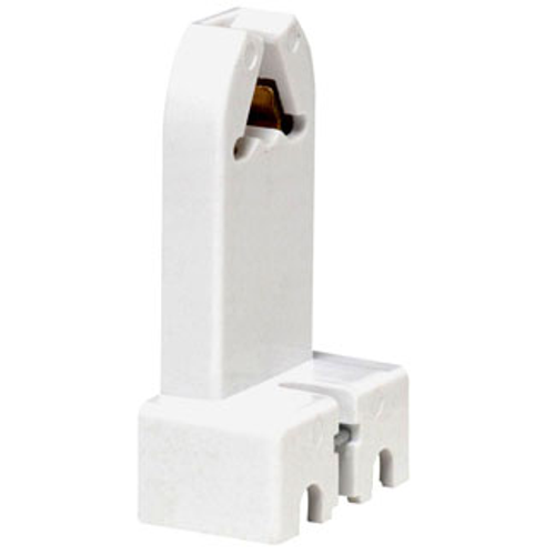 Leviton 390-1 Portalampada Fluorescente A 2 Pin - Base Media, Montaggio A Vite, Bianco, Per Lampade Da 14-20 Watt - 6