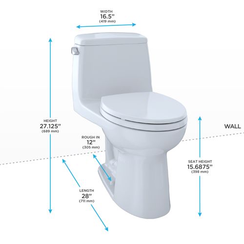 Main product image of MS854114SG#01 Ultramax 1-Piece Elongated 1.6 GPF Toilet w/ CEFIONTECT (Cotton White)