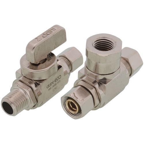 Main product image of 3/8" OD Fem. Comp x 3/8" OD Comp x 1/4" OD Comp Tee & Valve Kit, Lead Free (Brass)