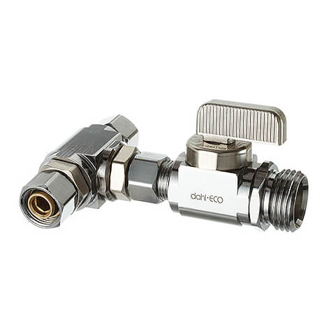 Main product image of 1/4" Nom Compression x 3/8" OD Compression X 1/2" NPSM Skirted Toilet Kit, Chrome-Plated Brass (LF)