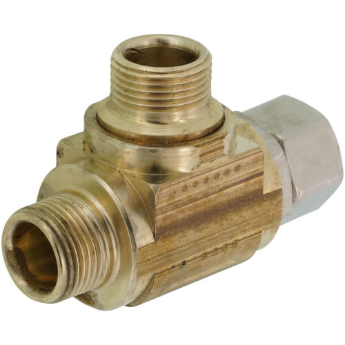 Main product image of 3/8" OD Fem. Comp. x 3/8" OD Comp. x 3/8" OD Comp. Mini-Ball Tee less Nuts & Sleeve, Lead Free (Brass)
