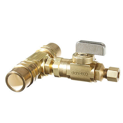 E46 2211 Dahl E46 2211 1 2 X 1 2 Fem Cpvc 1 2 Nom Pipe X 1 4 Od Comp Tee Valve Kit Lead Free Brass