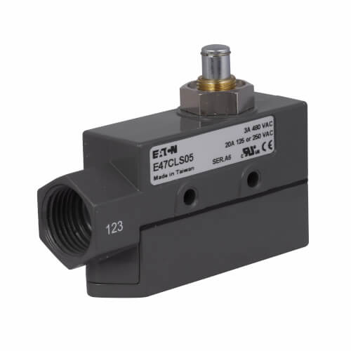 Main product image of E47 Enclosed Precise Limit Switch, Plunger Actuator, SPDT, 20A