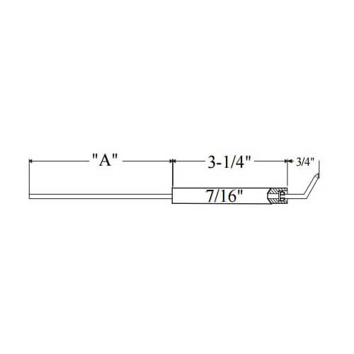 Main product image of 7/16" Diameter Carlin Electrode w/ 8-1/2" Heavy Tip (2 Pack)