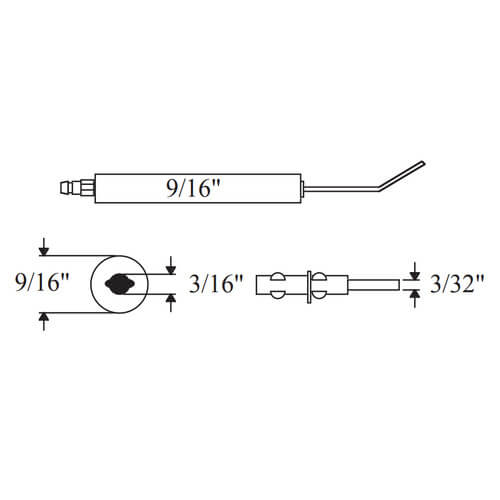 Main product image of 6" Type 2M Electrode - Insulator Only