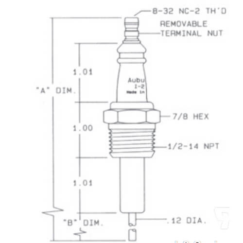 Main product image of Auburn Electrode, E5-I-2