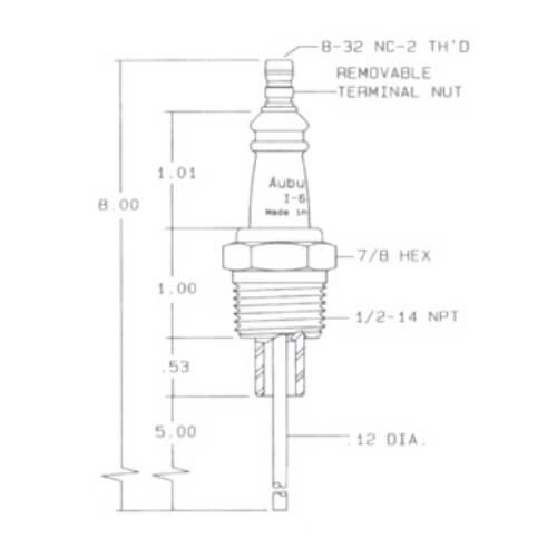 Main product image of Auburn Electrode, E5-I-6