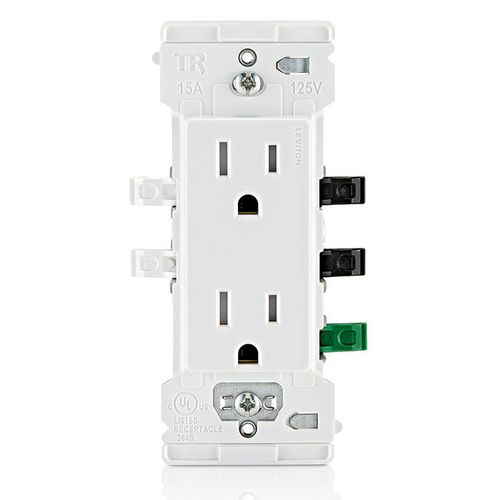 Main product image of Lever Edge Tamper-Ressistant Duplex Receptacle, NEMA 5-15R - White (15A, 125V)