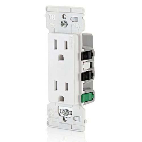 Main product image of Lever Edge Tamper-Ressistant Duplex Receptacle, NEMA 5-15R - White (15A, 125V)