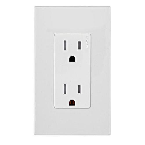 Main product image of Lever Edge Tamper-Ressistant Duplex Receptacle, NEMA 5-15R - White (15A, 125V)