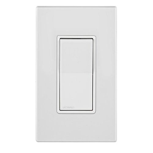 Main product image of Lever Edge Single-Pole Self-Grounding Rocker Switch - White (15 Amp, 120/277V)