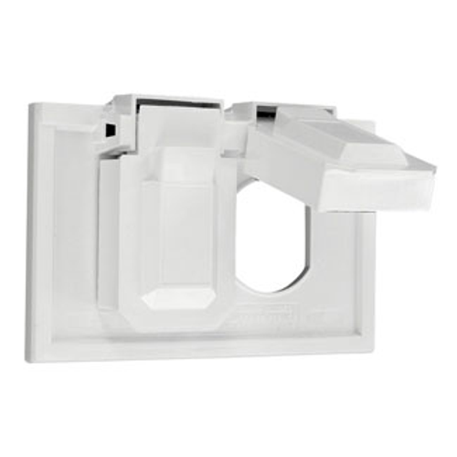 Main product image of Weatherproof Wallplate, 1-Gang, Horizontal (White)