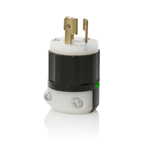 Main product image of Locking Plug, 15A, 250V Power Indication (Black) & White
