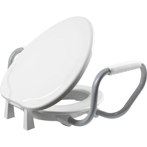 Main product image of Clean Shield 3" Raised, Elongated Toilet Seat, Support Arms, STA-TITE, Self-Sustaining Check Hinges, Super Grip Bumpers (White)