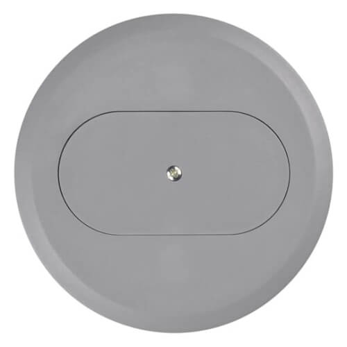 Main product image of Single-Door Cover for Round Floor Boxes, Non-Metallic, for Use with Duplex Devices (Slate)