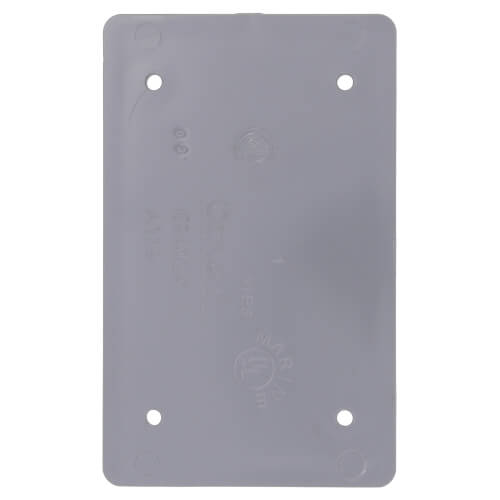Main product image of 1-Gang Weatherproof Blank Box Cover (Gray)