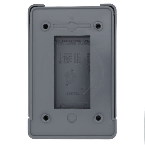 Main product image of 1-Gang Weather Proof GFI Receptacle Cover, Vertical Mount (Gray)