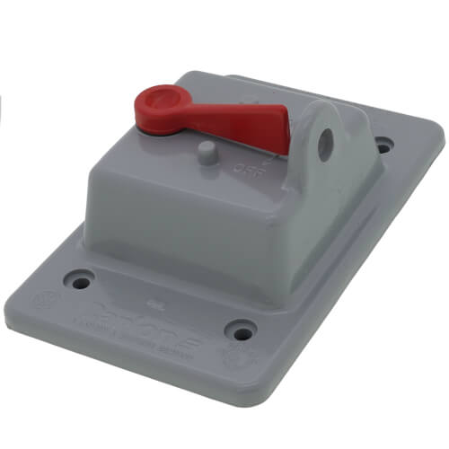 E98TSCNCAR Carlon E98TSCNCAR 1Gang Weatherproof Box Cover w/ Toggle Switch (Gray)