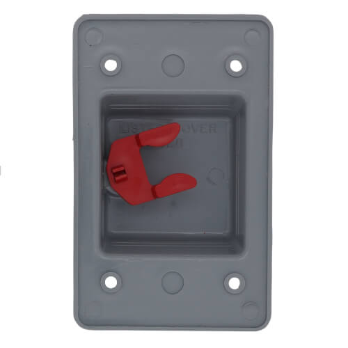 E98TSCNCAR Carlon E98TSCNCAR 1Gang Weatherproof Box Cover w/ Toggle Switch (Gray)
