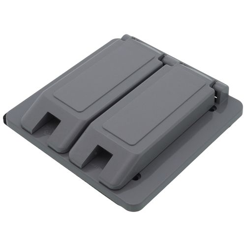 Main product image of 2-Gang Duplex Receptacle Weatherproof Box Cover (Gray)