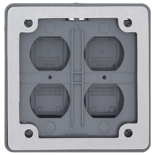 Main product image of 2-Gang Duplex Receptacle Weatherproof Box Cover (Gray)