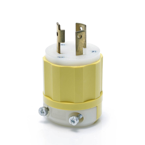 Main product image of Locking Plug, 30A, 125V Industrial Grade (Yellow & White)