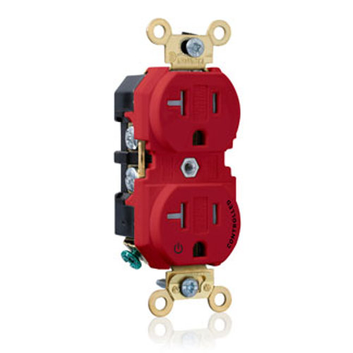 Main product image of Duplex Receptacle Heavy Duty Split-Circuit 1 Outlet Controlled 20A 125V NEMA 5-20R 2P 3W (Red)
