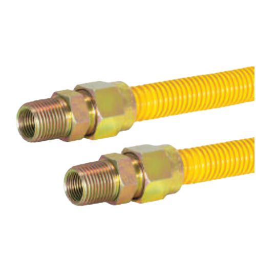 Main product image of 3/4" ID (1" OD) Gas Connector w/ 3/4" MIP x 3/4" MIP Fittings (48" Length)