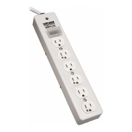 Main product image of Tripp-Lite 6 Outlets, 120 VAC, 15 Amps, 10 ft Cord, Power Outlet Strip, SPS610HGRA