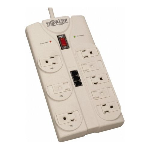 Main product image of Tripp-Lite 8 Outlets, 120 V, 15 A, 8 ft Cord, Keyhole Mount, Power Outlet Strip, TLP808TELTAA