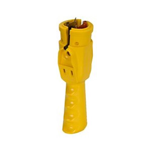 Main product image of Lampholder, Replacement, Push Switch, 6A, Yellow, Trouble Lamp, Vinyl, 5-15R, 125V 298905, 1071-BU