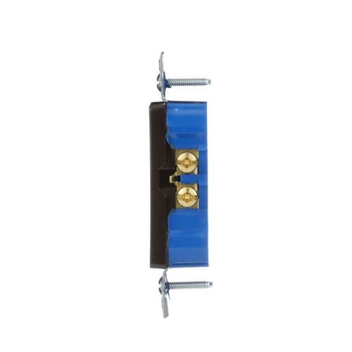 Main product image of Residential Duplex Receptacle, #14-10 Awg 15A 125V, SideAnd Push, Brown, Impact-Resistant Duplex, 1107B-BOX