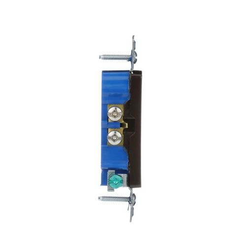 Main product image of Residential Duplex Receptacle, #14-10 Awg 15A 125V, SideAnd Push, Brown, Impact-Resistant Duplex, 1107B-BOX